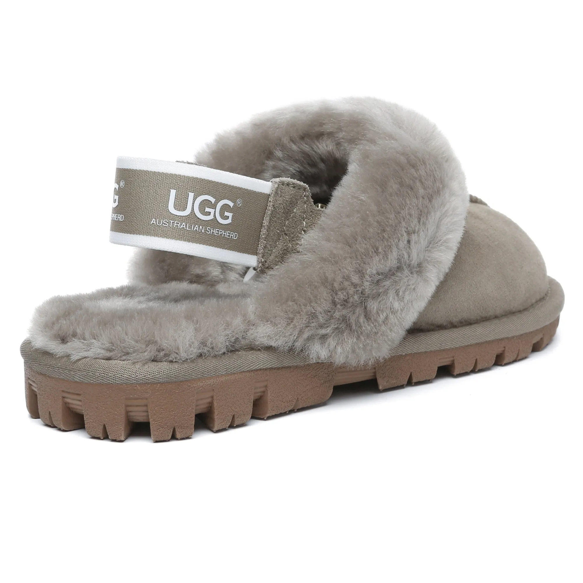 UGG Removable Slingback Waffle Fluffy Slippers