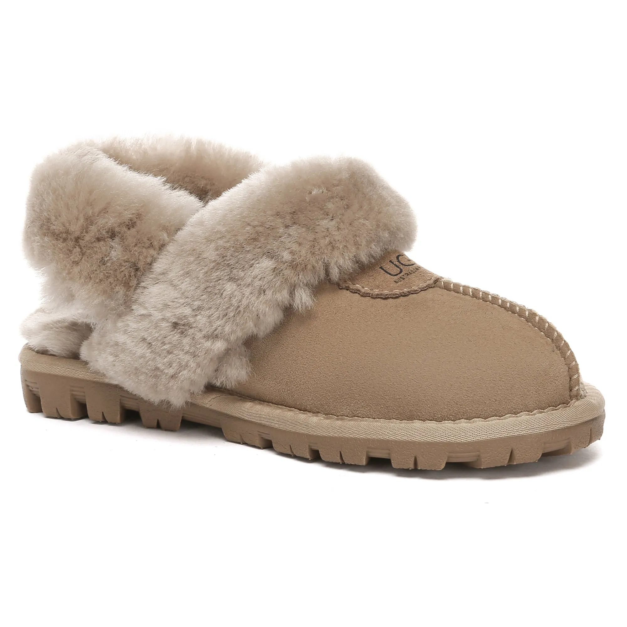 UGG Removable Slingback Waffle Fluffy Slippers