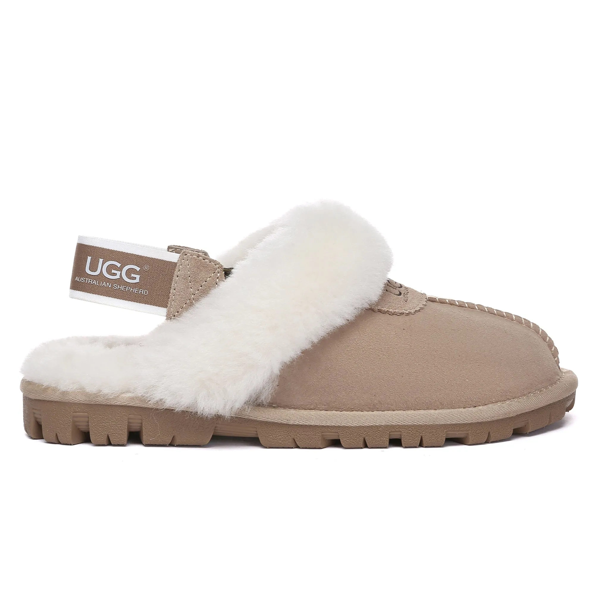 UGG Removable Slingback Waffle Fluffy Slippers