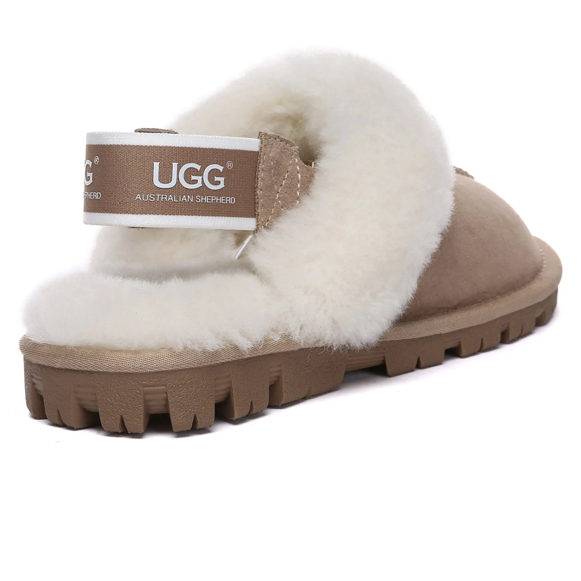 UGG Removable Slingback Waffle Fluffy Slippers