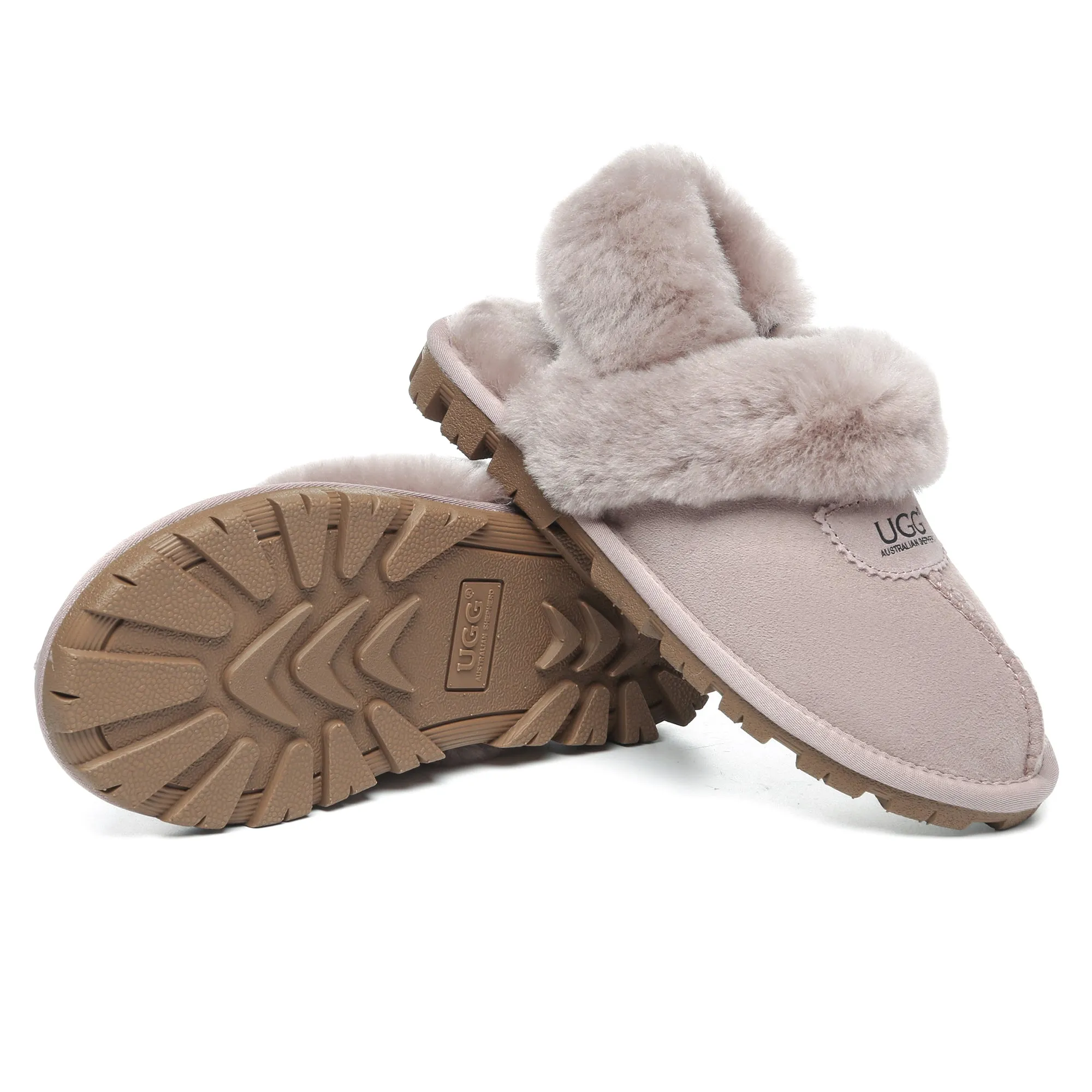 UGG Removable Slingback Waffle Fluffy Slippers