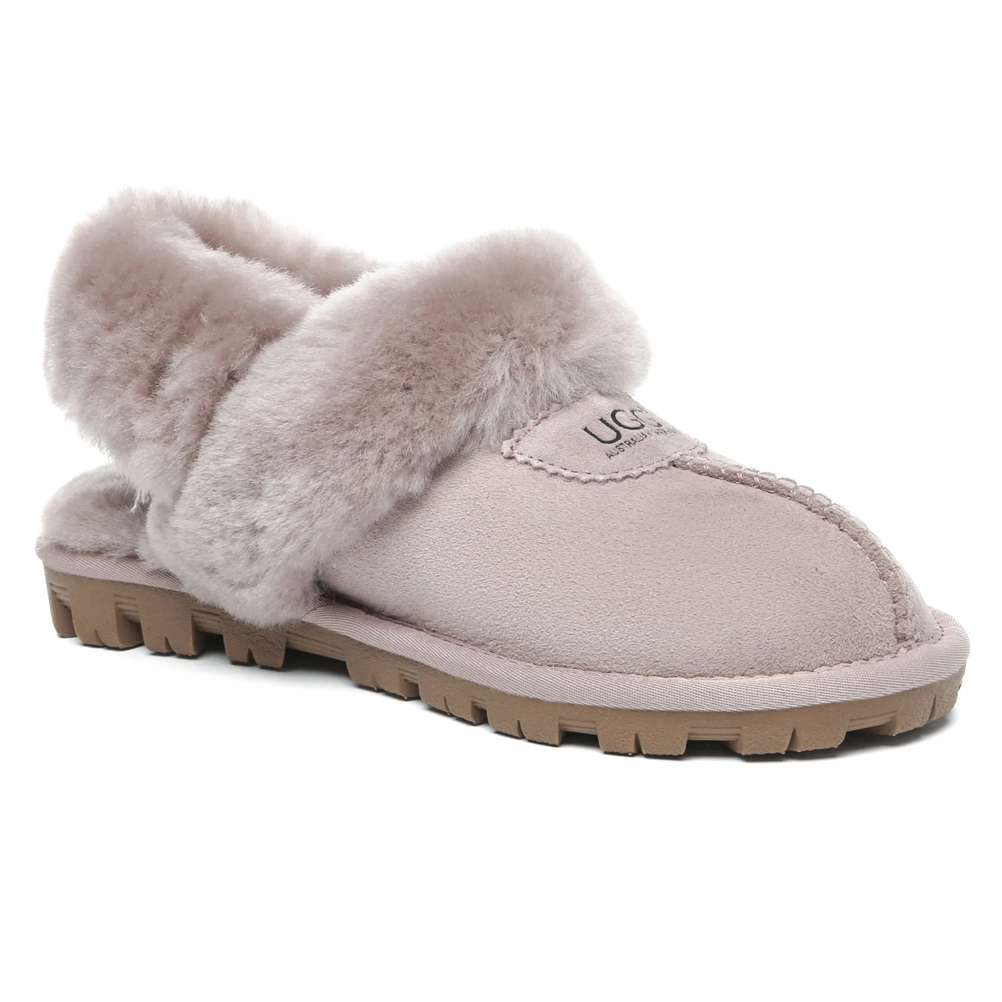 UGG Removable Slingback Waffle Fluffy Slippers