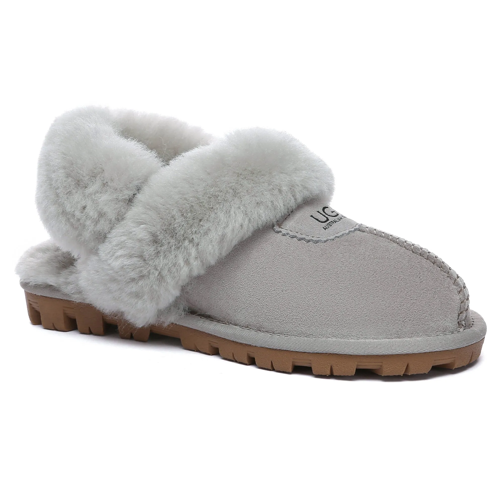 UGG Removable Slingback Waffle Fluffy Slippers