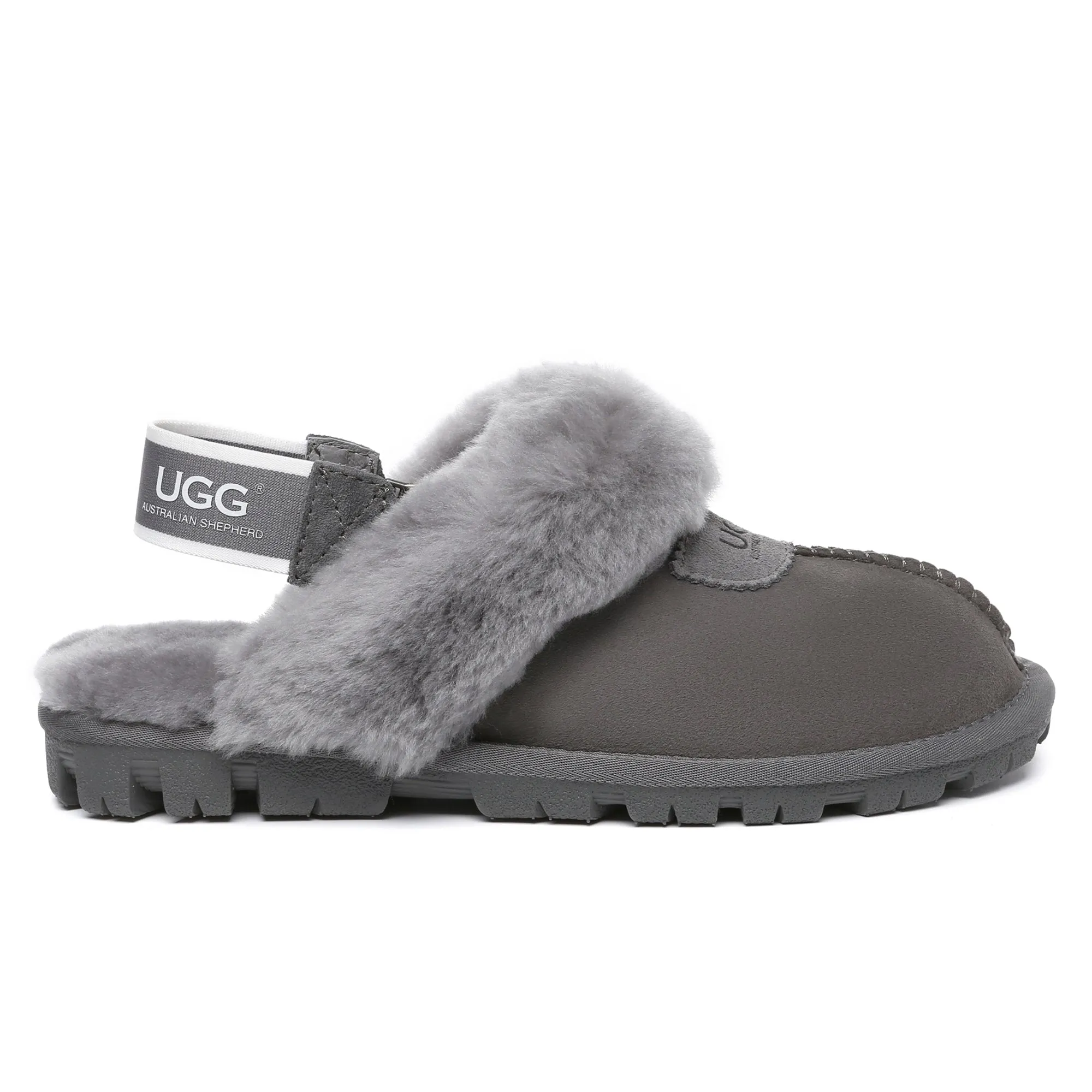 UGG Removable Slingback Waffle Fluffy Slippers