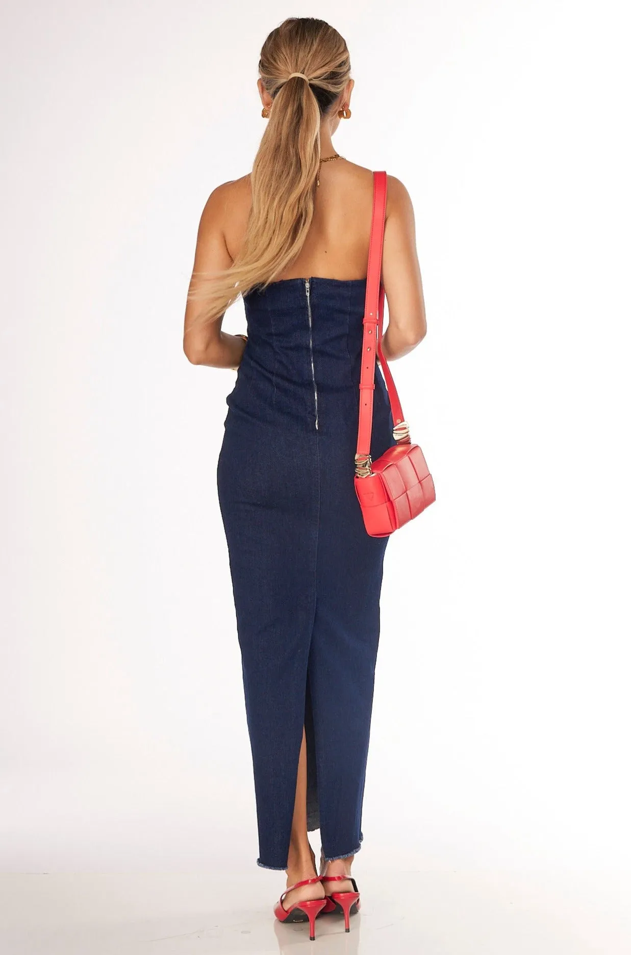 Venetzia Denim Midi Dress