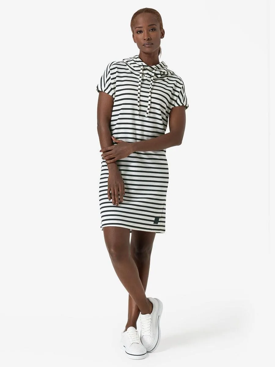 W FUNNEL STRIPE BIO DRESS