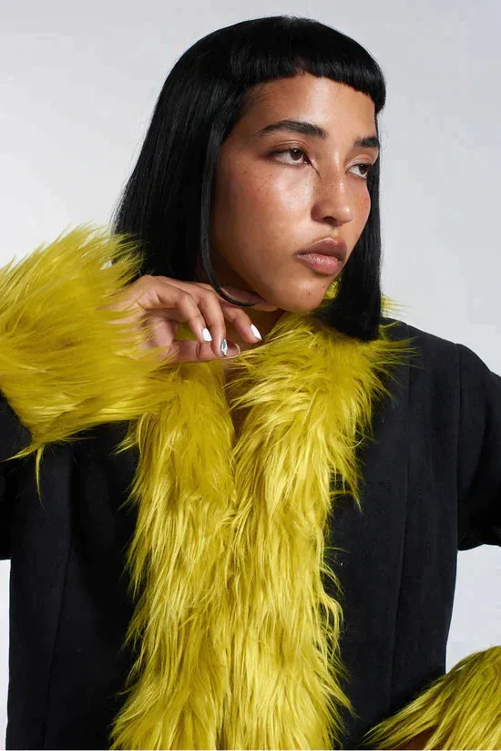 WARHOL COAT W/ FAUX FUR