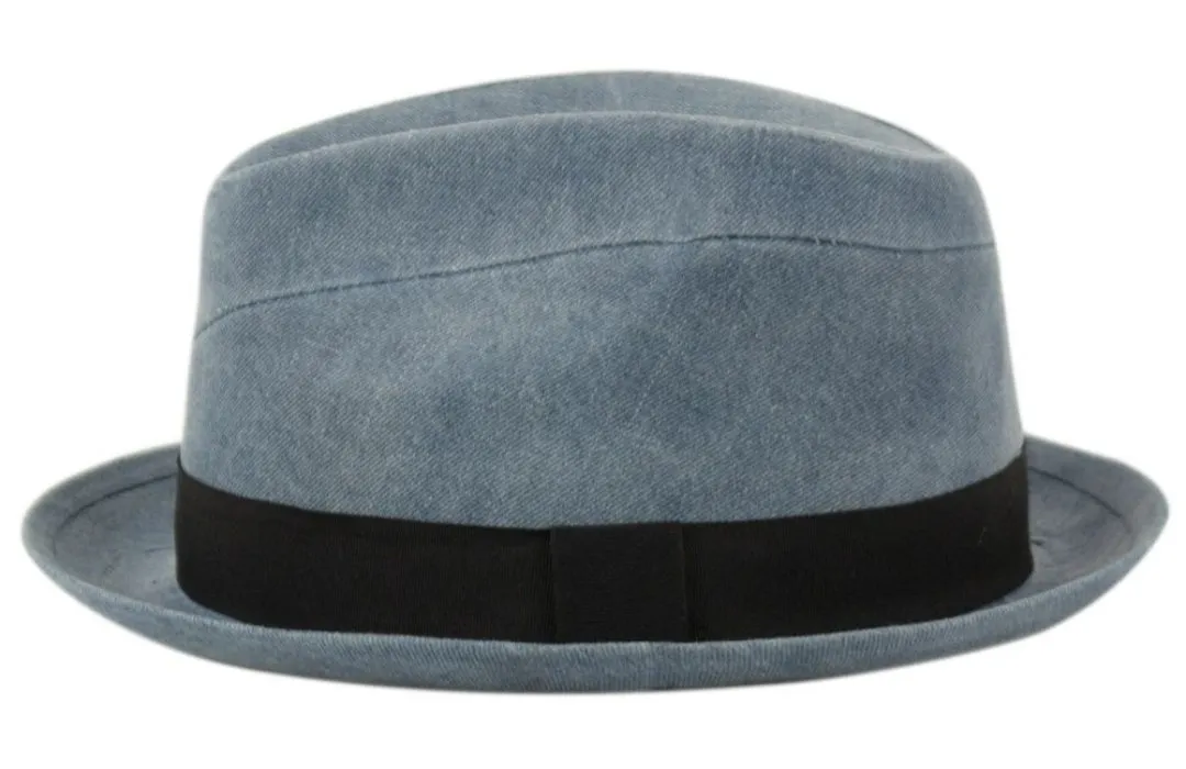 WASHED Denim Fedora