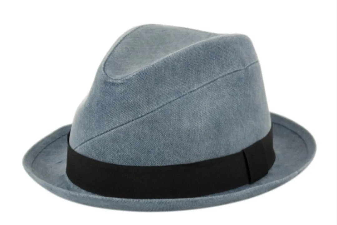 WASHED Denim Fedora