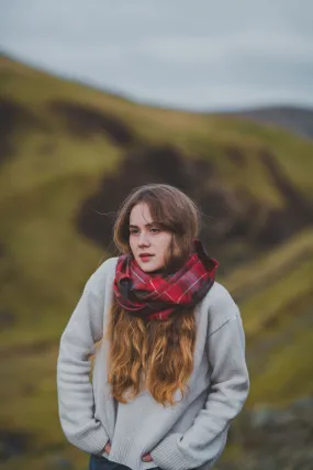 Weathered Red Fraser Outlandish Cowl Wrap Scarf by LoullyMakes