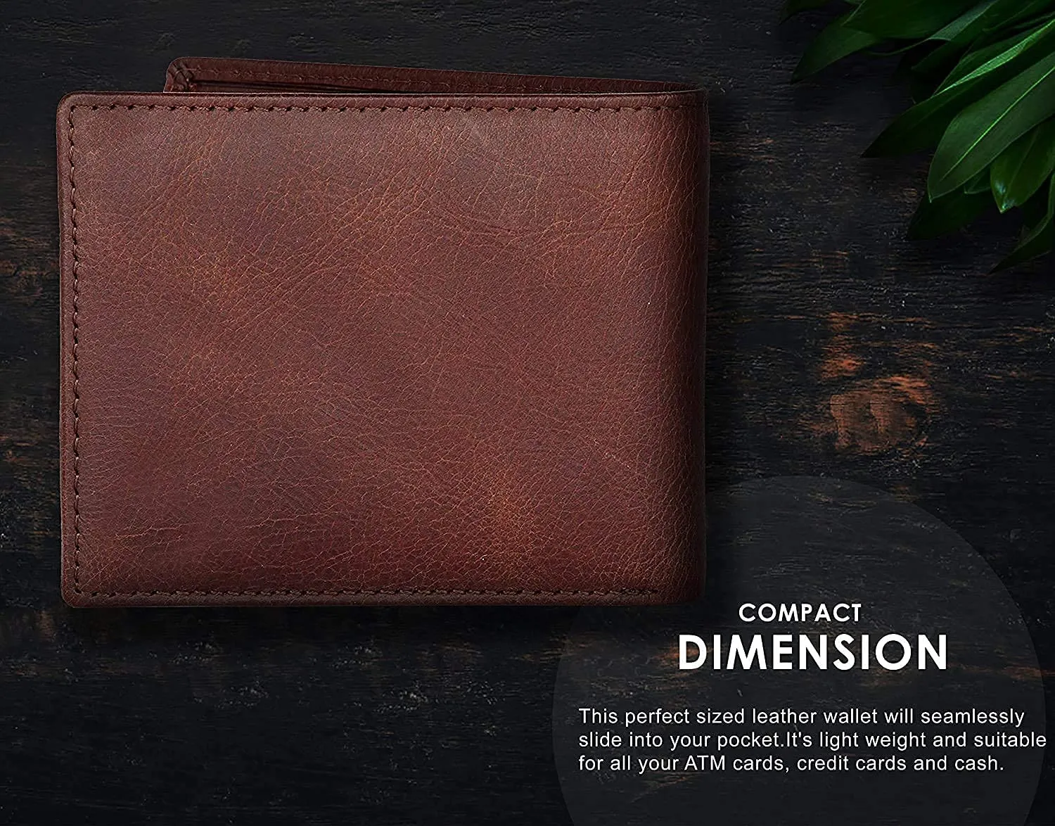 WildHorn Leather Wallet for Men I Ultra Strong Stitching I 6 Credit Card Slots I 2 Currency Compartments I 1 Coin Pocket