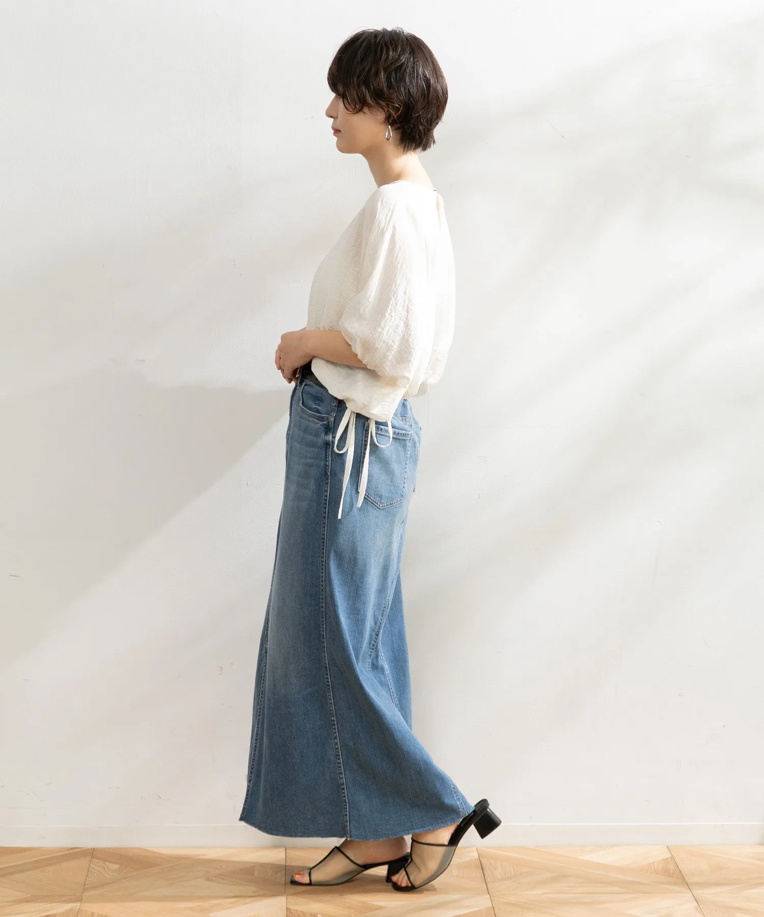 【WOMEN】Healthy denim Pear Maxi マキシスカート