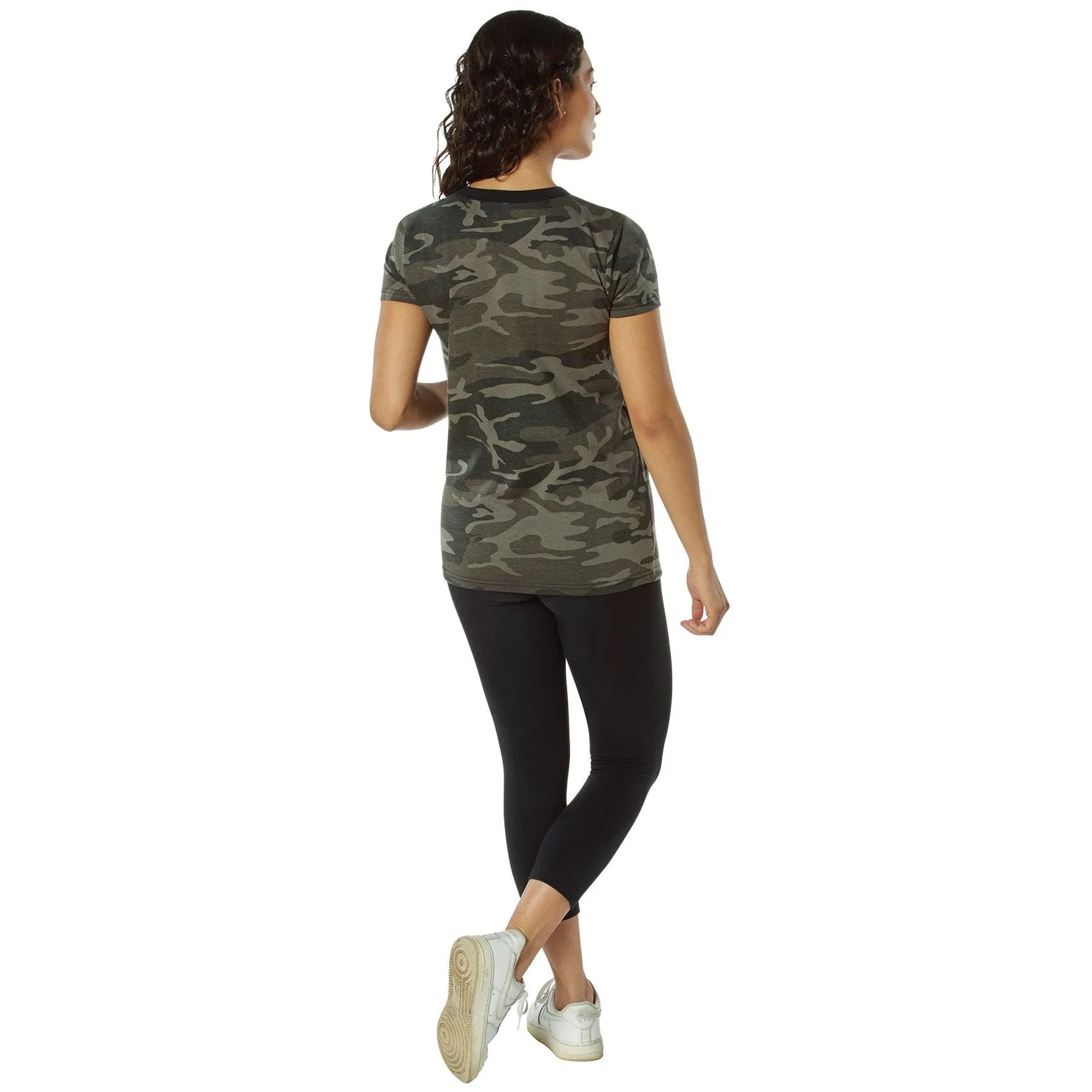 Womens Long Length Camo T-Shirt