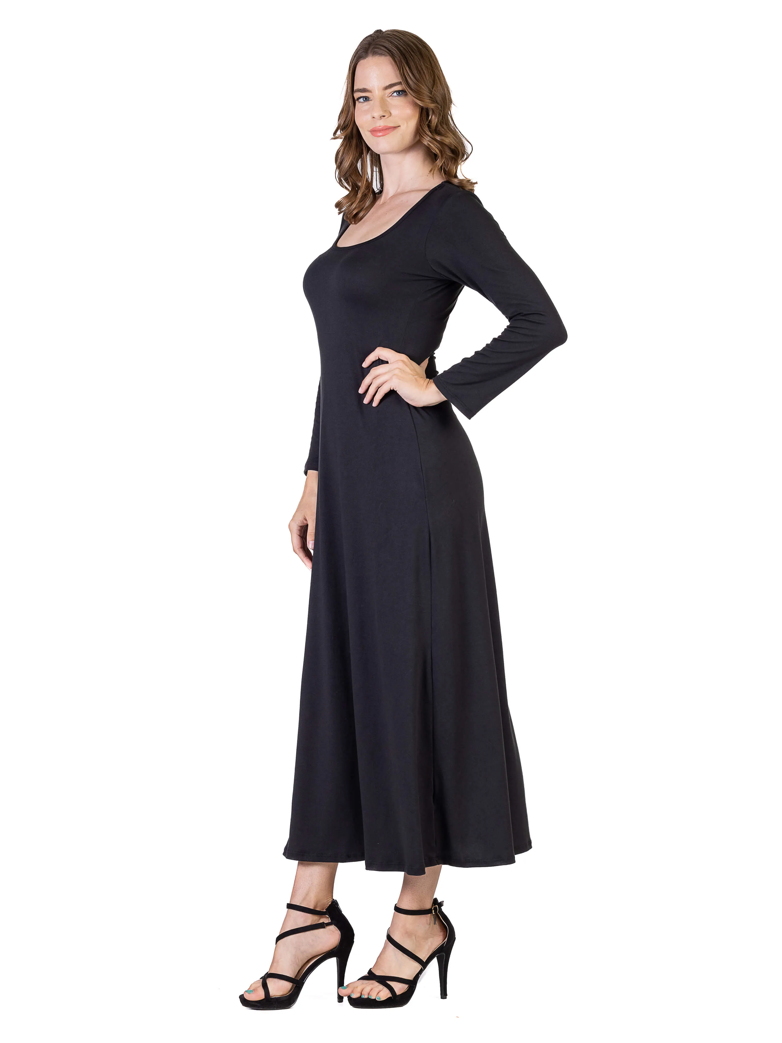 Womens Long Sleeve Maxi Dress