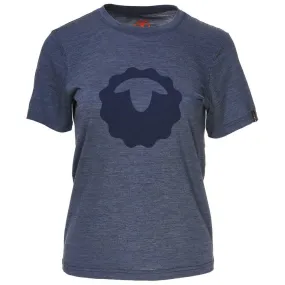 Womens Merino 150 Emblem Tee (Denim)