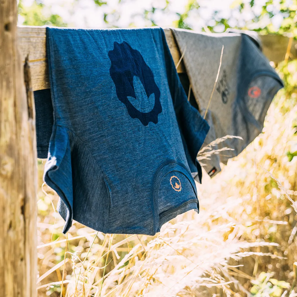 Womens Merino 150 Emblem Tee (Denim)