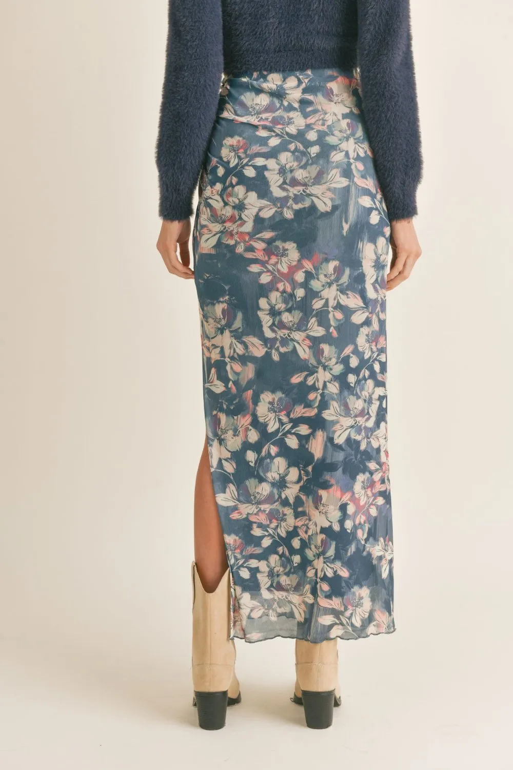 Women's Mystic Floral Maxi Skirt | Blue Multi