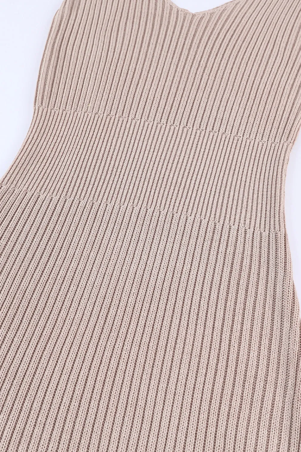 Women's Summer Tank Dress Knit V Neck Sleeveless Bodycon Ribbed Dresses